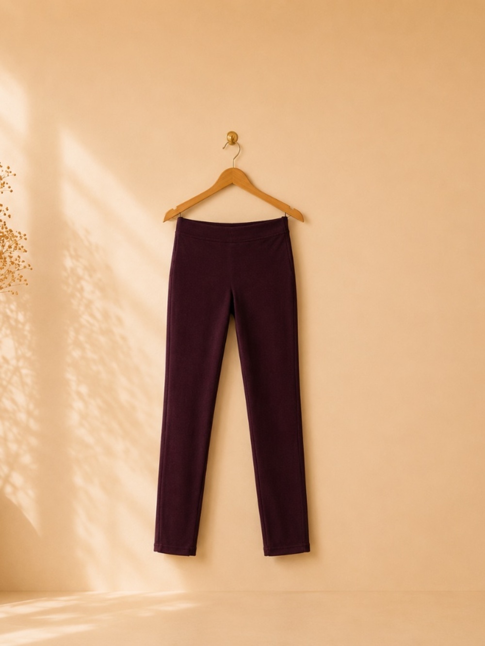 H&M Divided Burgundy High Waist Skinny Ankle Pants Size 6